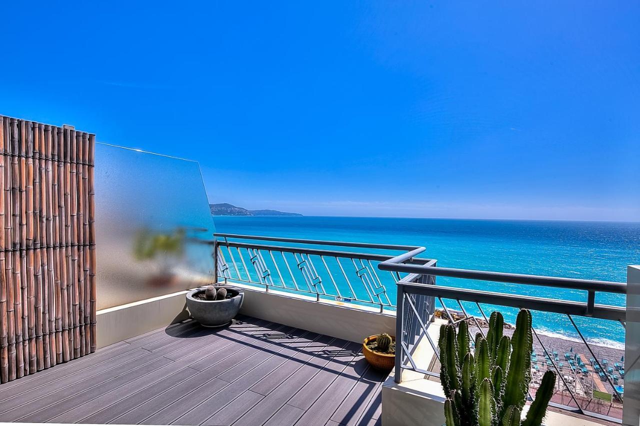 Le Florentina, Dernier Etage Avec Terrasse, Vue Sur La Baie Des Anges Appartement Nice Buitenkant foto