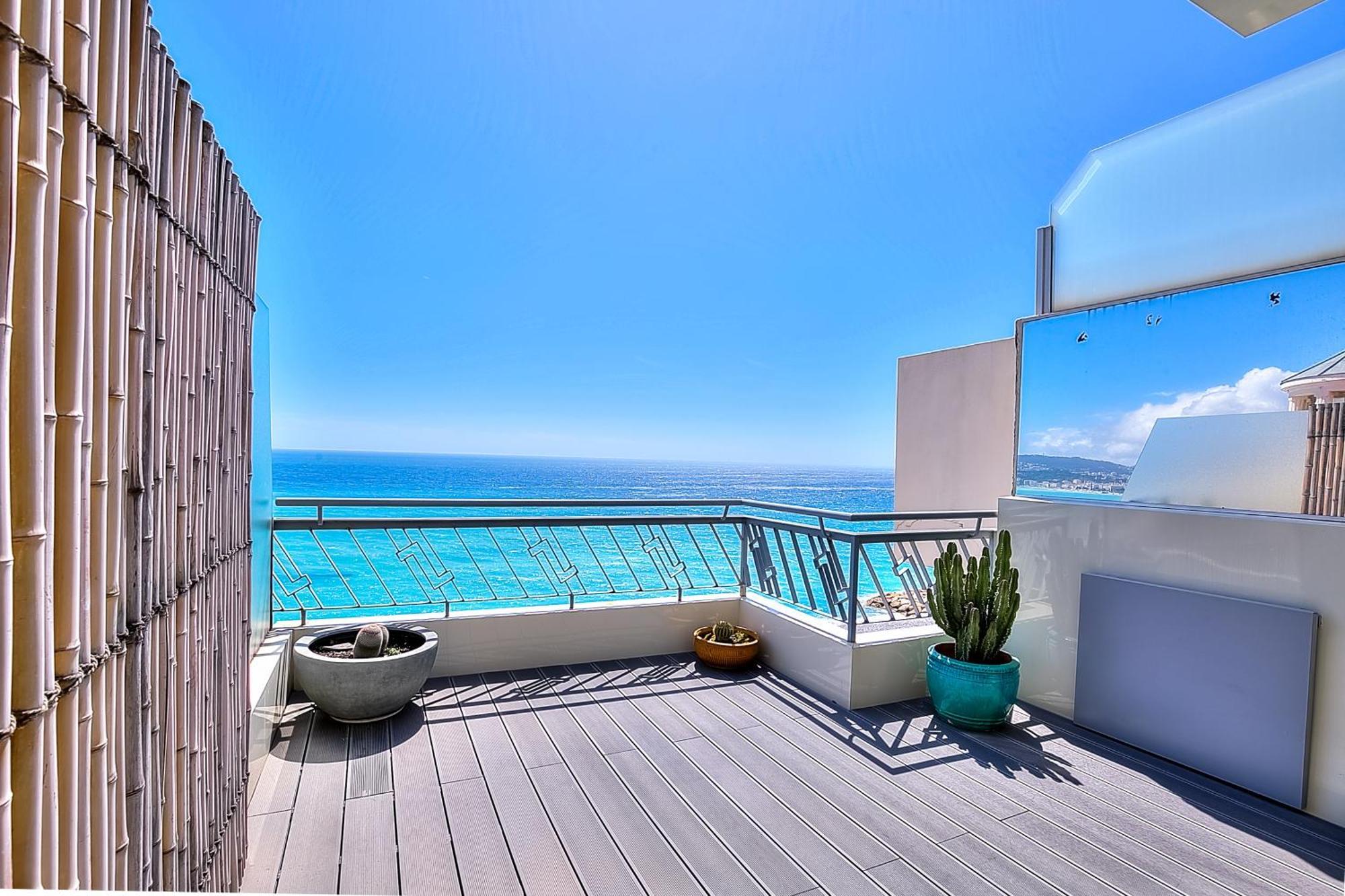 Le Florentina, Dernier Etage Avec Terrasse, Vue Sur La Baie Des Anges Appartement Nice Buitenkant foto